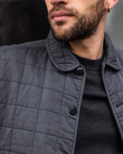 Men's Quilted Kite Jacket / Ink