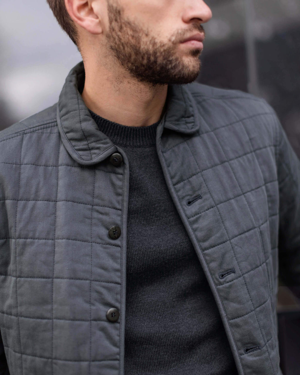 Men's Quilted Kite Jacket / Ink 3