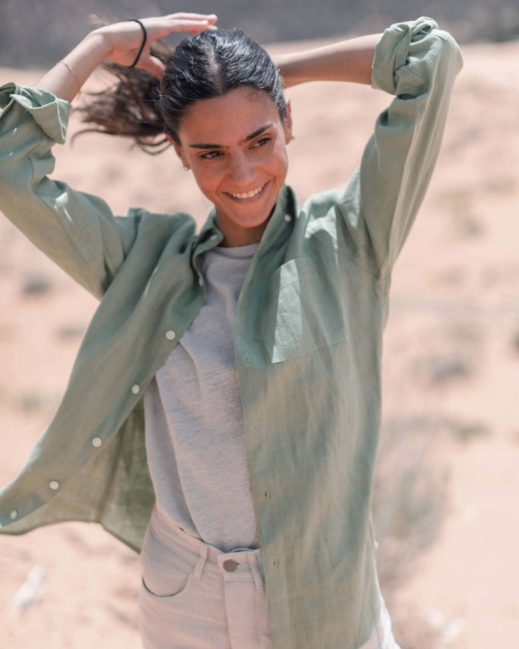 Women's Playa Shirt / Moss 2