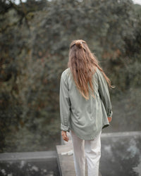 Women's Blanket Shirt | Moss 2