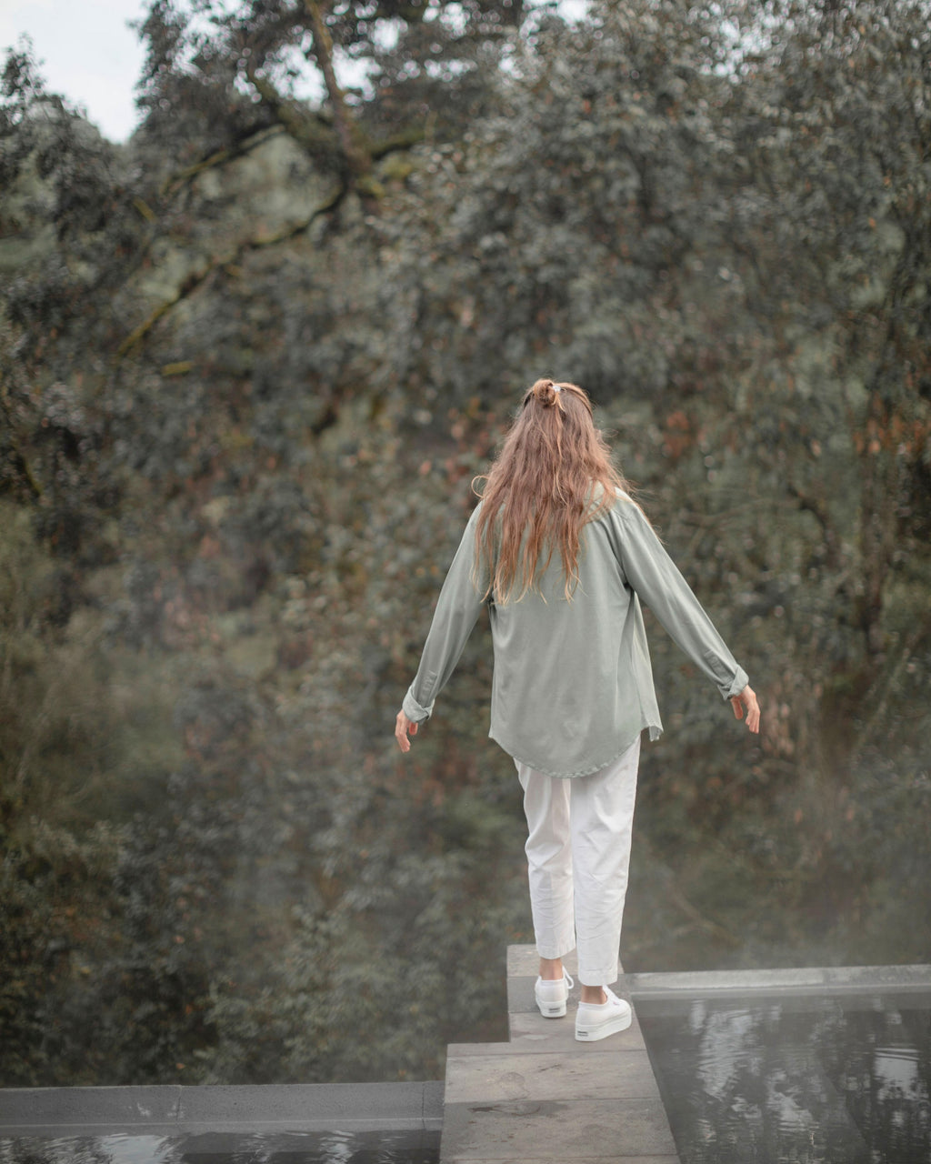 Women's Blanket Shirt | Moss 3