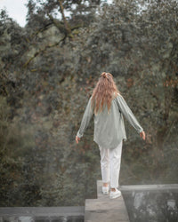 Women's Blanket Shirt | Moss 3