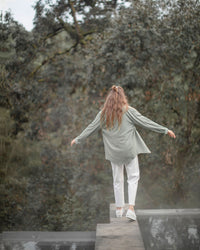 Women's Blanket Shirt | Moss 4