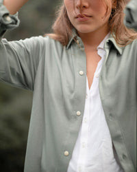 Women's Blanket Shirt | Moss 1