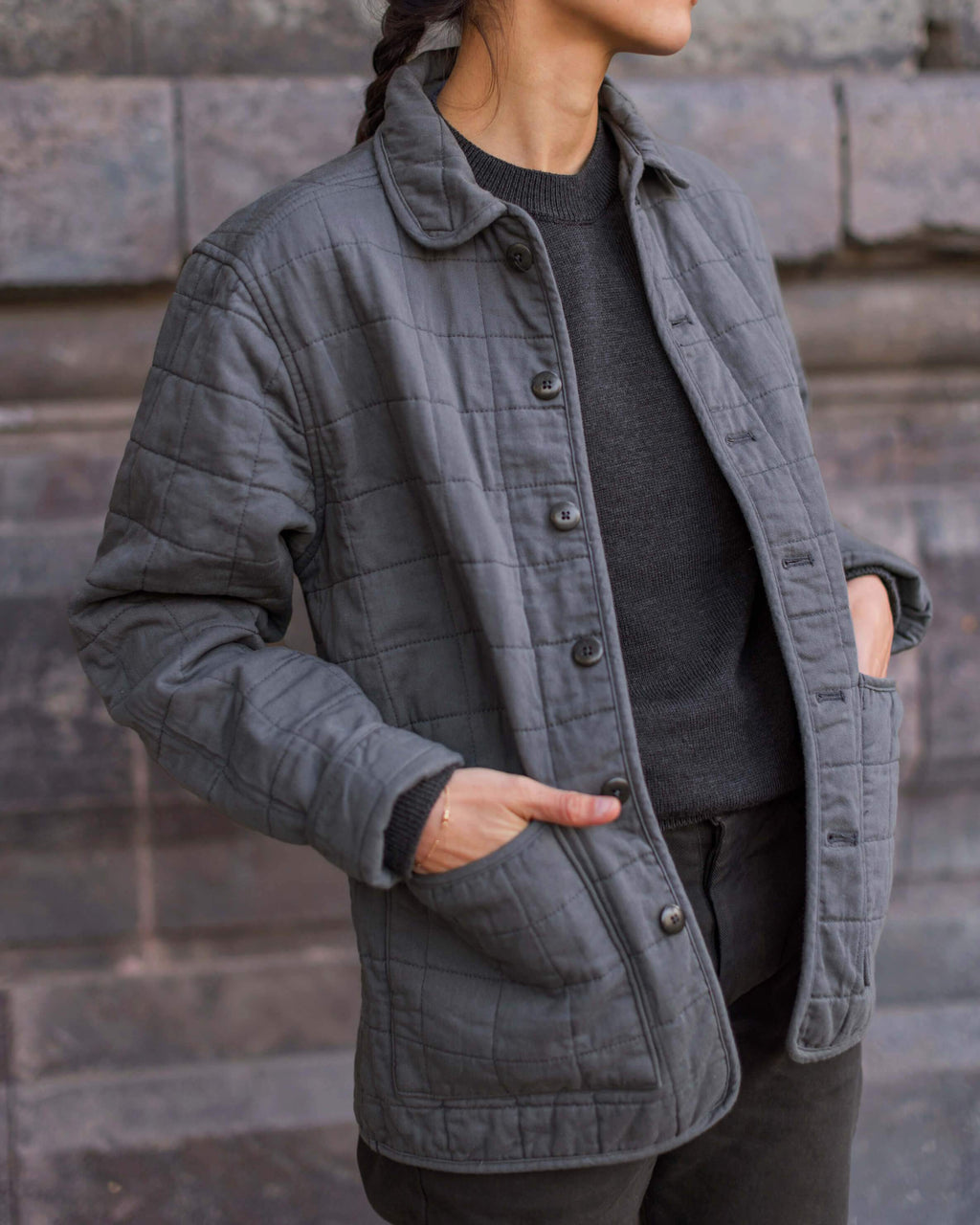 Women's Quilted Kite Jacket / Ink 1