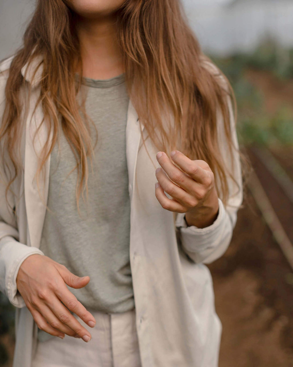 Women's Blanket Shirt | Bone 3